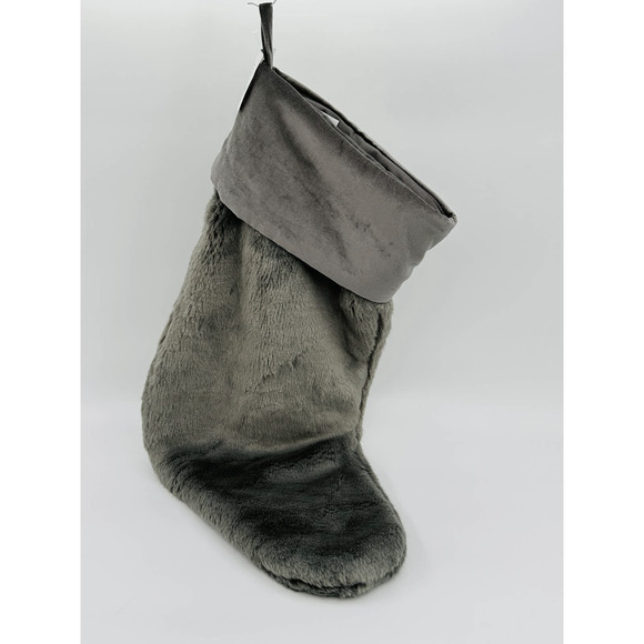 Pottery Barn Alpaca Faux Fur Stocking Large Nickel Color - Picture 1 of 8